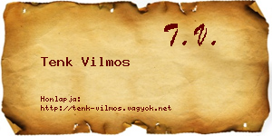 Tenk Vilmos névjegykártya